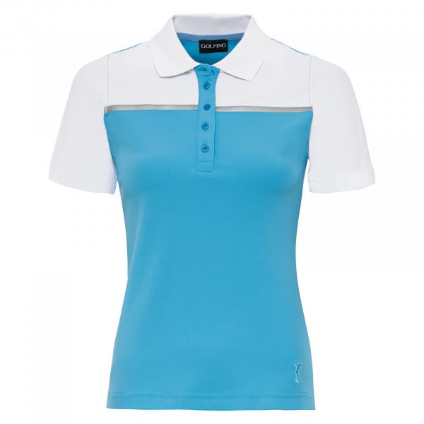 GOLFINO Ladies’ stylish short-sleeve golf polo shirt with dry function